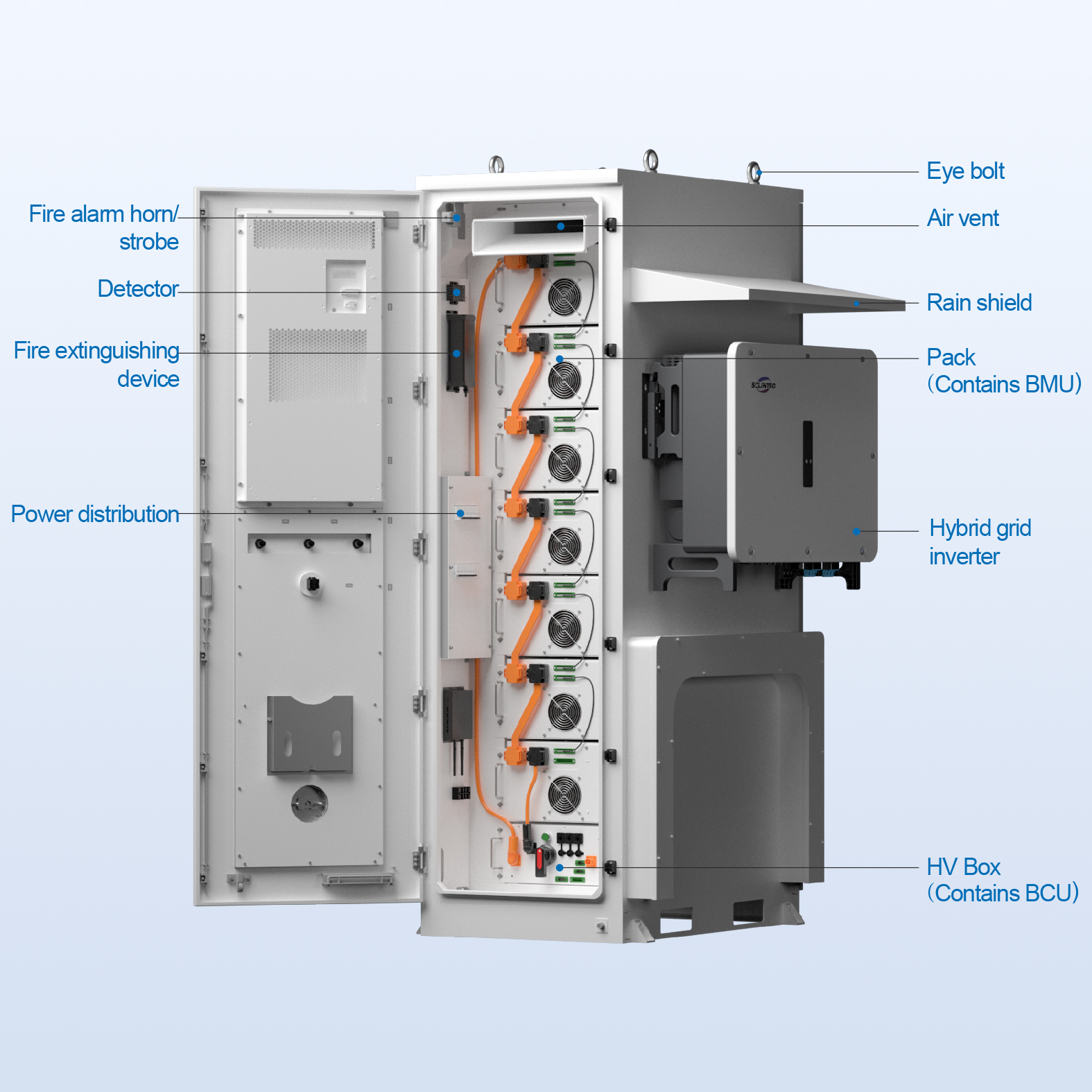 SAKETE 100KW Industrial Commercial Energy Storage 50KW Commercial Energy Storage System 100 kWh with Smart EMS 50 kW Inverter