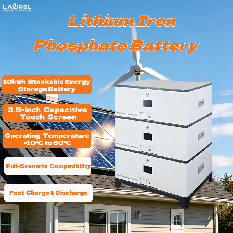 Scalable 10kWh Stackable Energy Storage Battery with RS232/RS485/CAN 16P LiFePO4 Lithium Iron Phosphate Battery for Grid