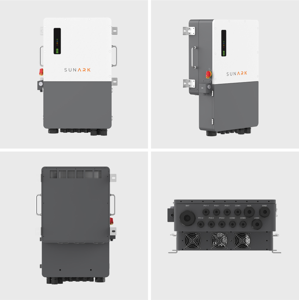 Sunark Residential 8kW 12kW 15kW Hybrid Inverter Split Phase UL Listed All in One Energy Storage Solution for Modern Smart Homes