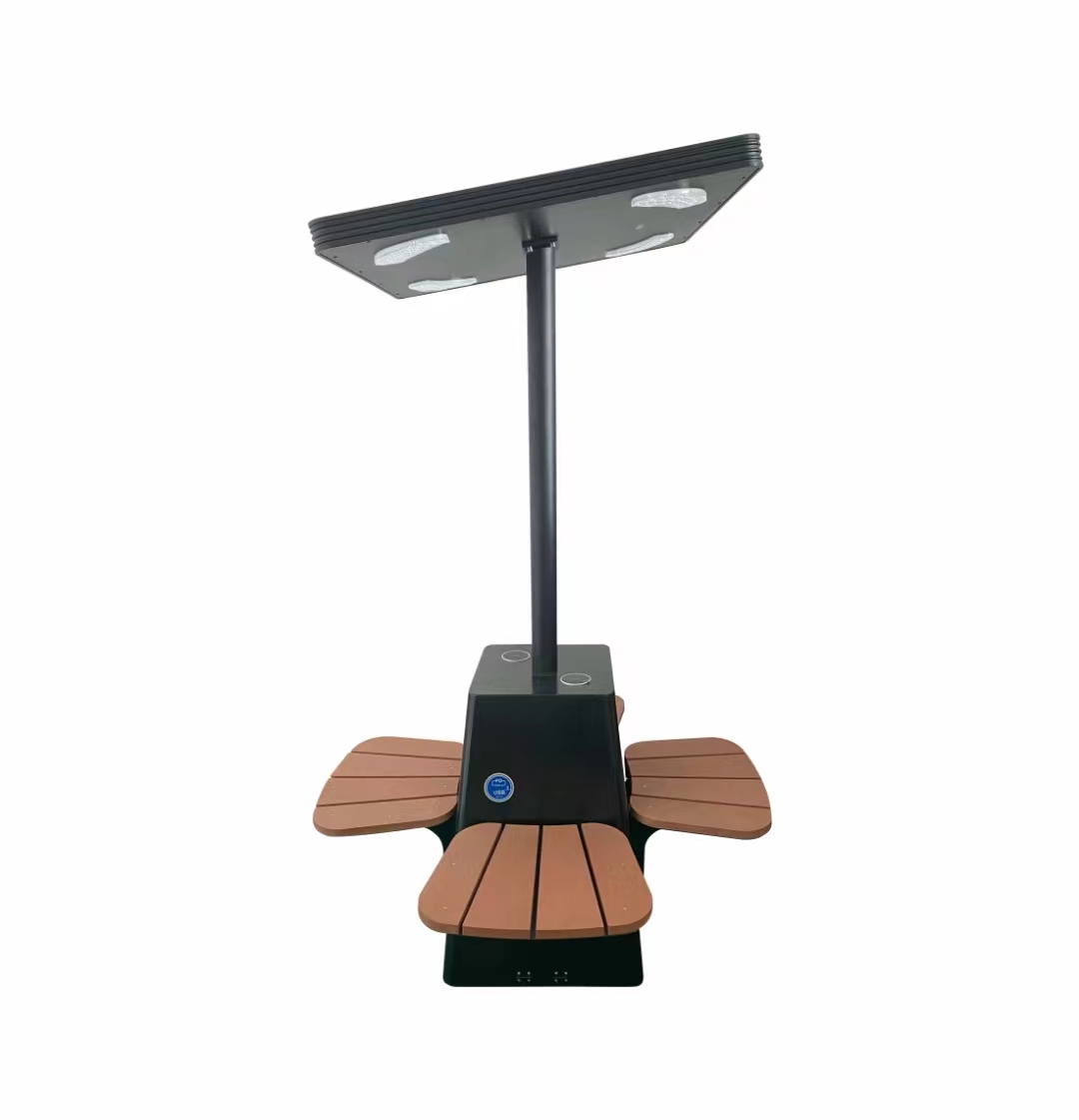 Life Po4 Solar Light With Phone Charging Station Kiosk Vendor LED Light Source Solar Cell Phone Charging Station