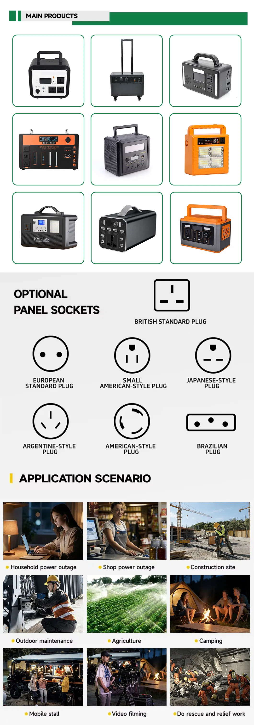Powerful 3072wh Lithium Battery Solar Generator Portable Power Station for off Grid Energy Solutions