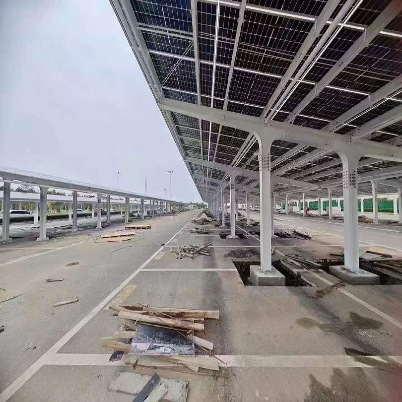 China Supplier Carbon Steel Solar Carport Mounting System Commercial Solar Parking Structure