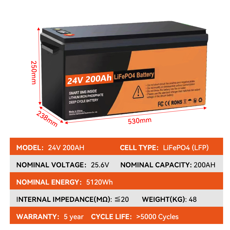 24V 200ah Lithium Iron Phosphate Battery Pack for Solar Energy Storage System 100ah 280ah LiFePO4 Battery Pack