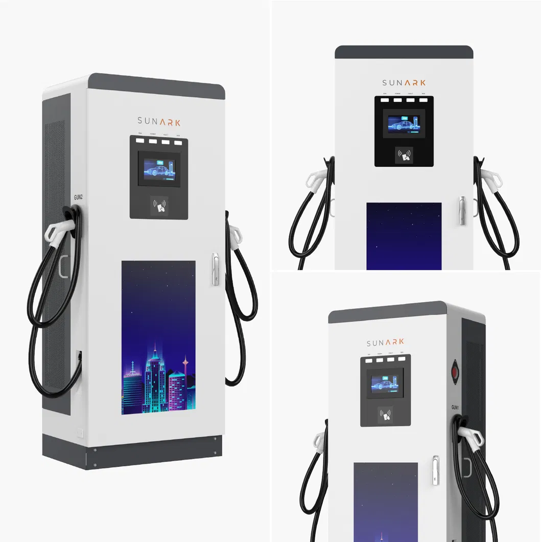 Electric Car Vehicle EV Solar Charging Station 50kw 60kw 80kw 40kw DC Fast Floor Mounted Charging Stations