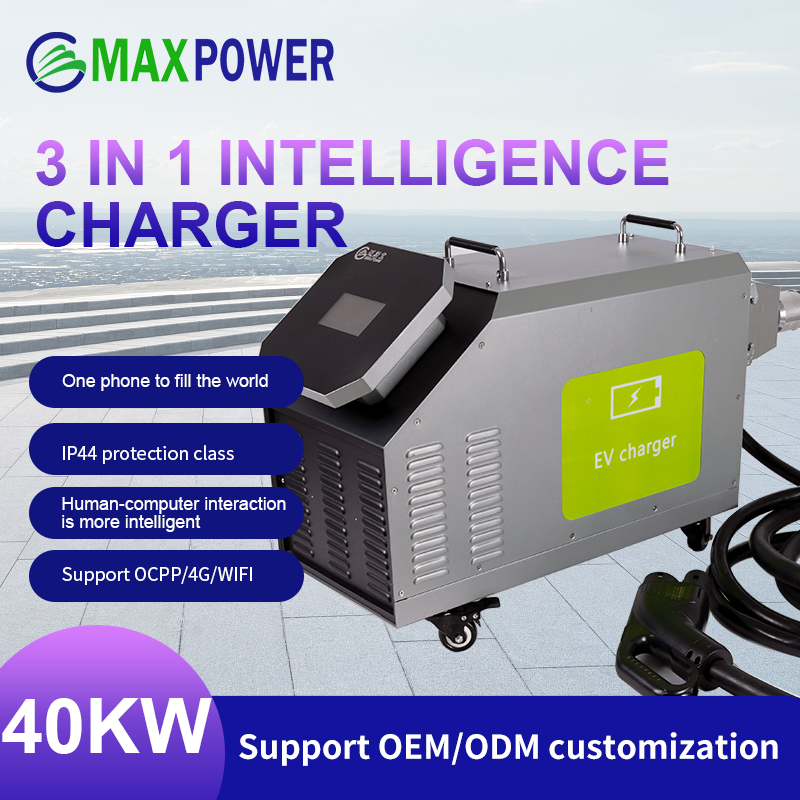 Max Power DC 40kw CCS Solar EV Charger Portable EV Charger Manufacturers Charging Station for Electrical Car