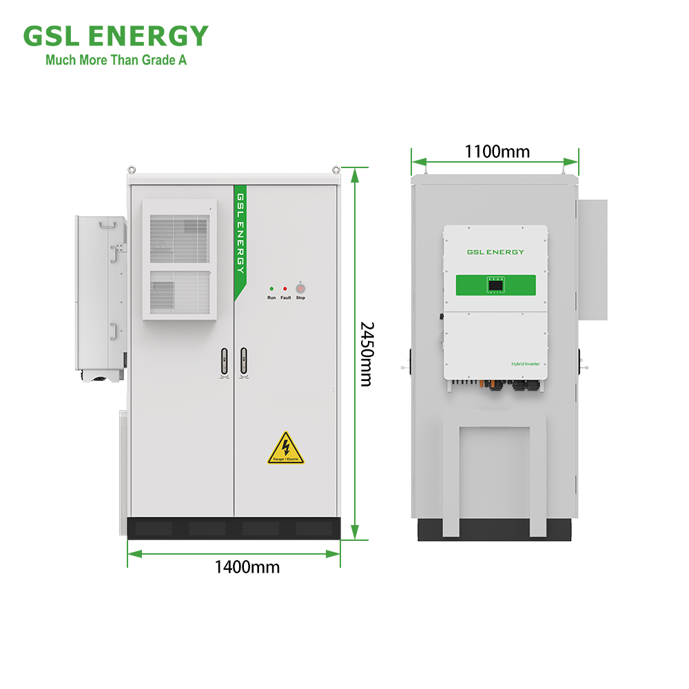 GSL ENERGY 125kW/215kWh Industrial Commercial Energy Storage System Grid-Scale BESS 215kWh 314Ah LiFePO4 Battery Storage for Fac