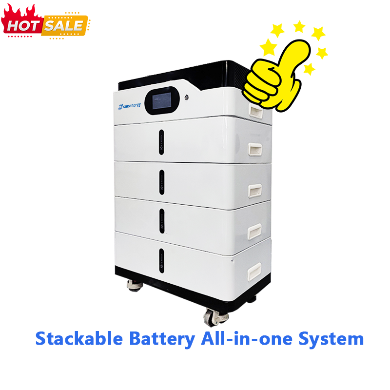 All in One Stacked Lifepo4 Battery Solar Energy Storage Power System Home 48v 51.2v 10KW 15kWh 20kWh 25kWh