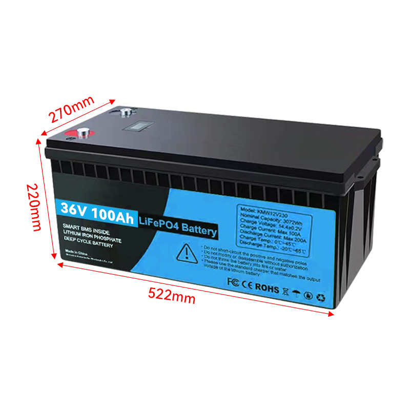 36V LiFePO4 Battery Pack 100ah to 300ah - Home Energy Storage, Camping, Caravan Power with BMS Lithium Iron Phosphate