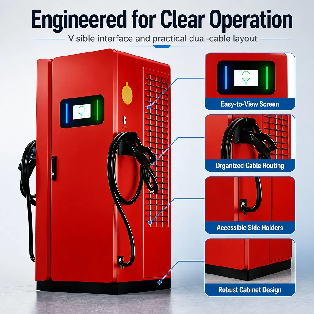 Manufacture Sale Solar Power DC-DC Commercial Public Use 80kw 120kw 160kw 180kw Dual Gun Ocpp 1.6j GB/T CCS Chademo DC Electric Bus Taxi DC EV Charging Station