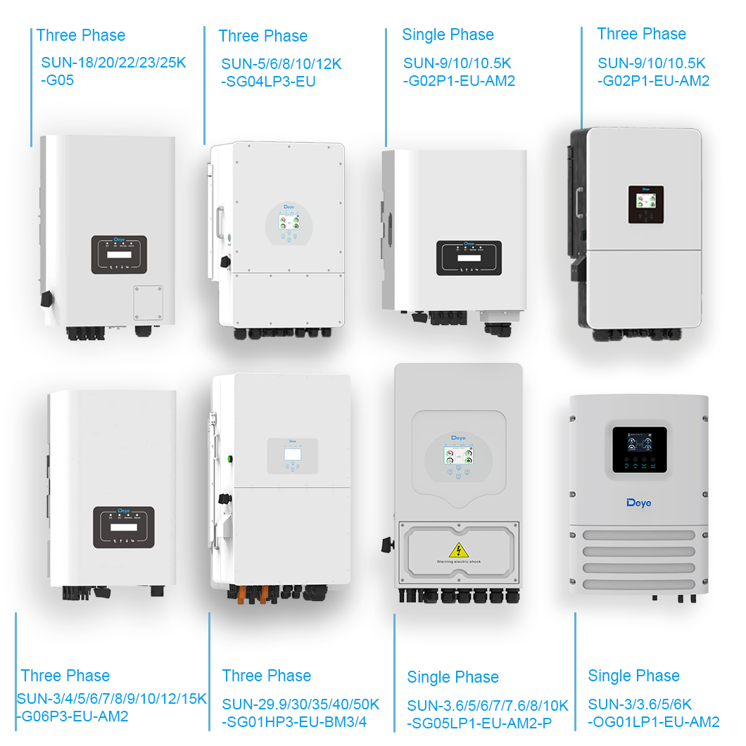 Deye Pure Sine Wave Off Grid Single Phase Inverter 3000w 3Kw 5Kw 6kw 6Kva Hybrid Dc to Ac IP65 Solar Power Inverter