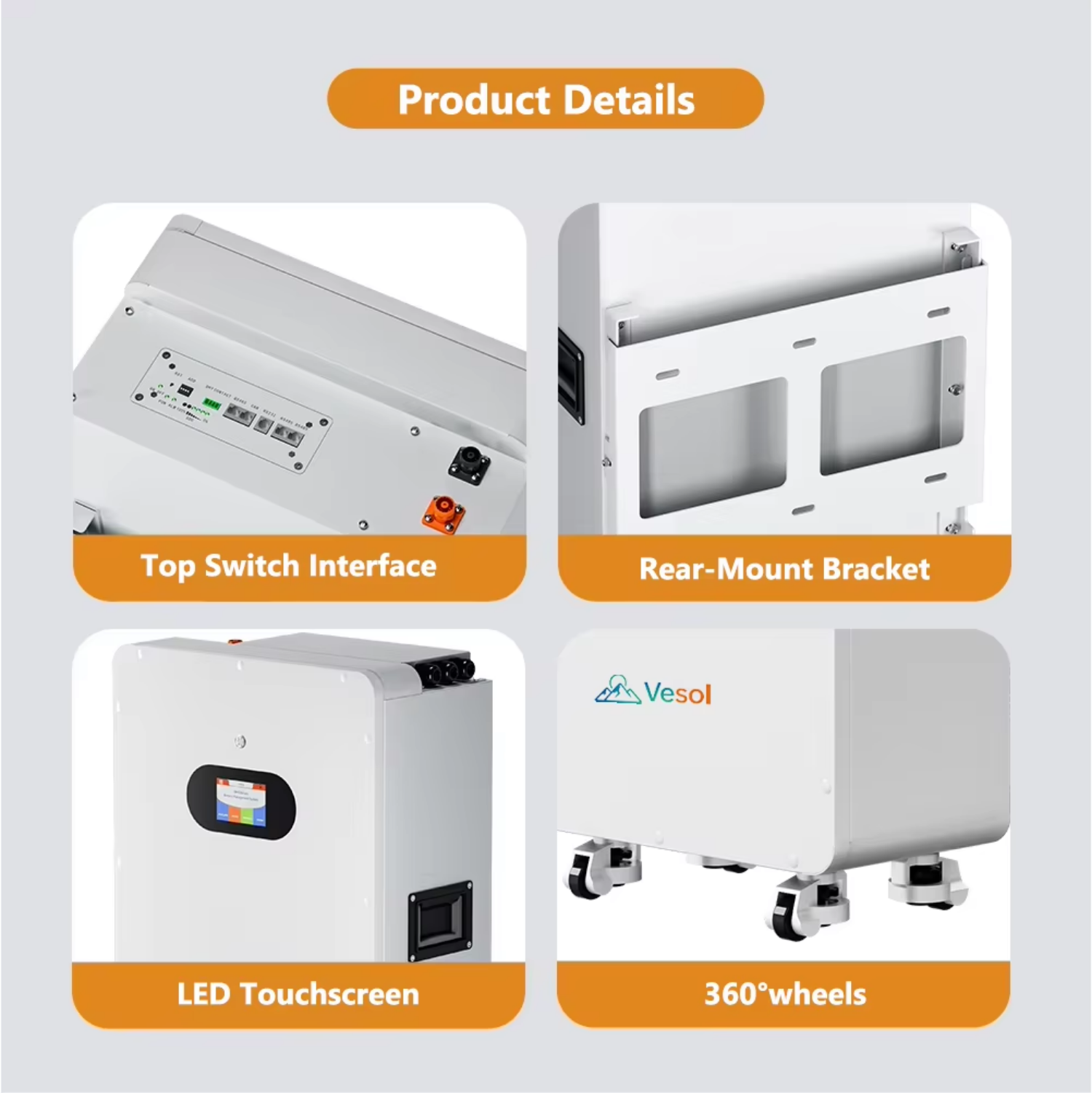16kWh 51.2V 314Ah LiFePO4 Wall Mounted Solar Battery