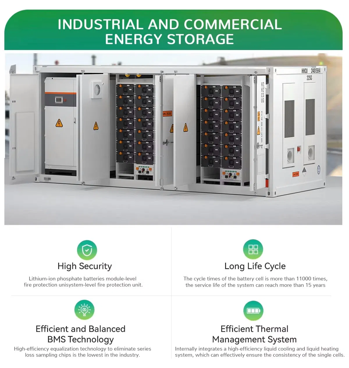 Large Containerized Energy Storage System Container Liquid-Cooled 5mwh