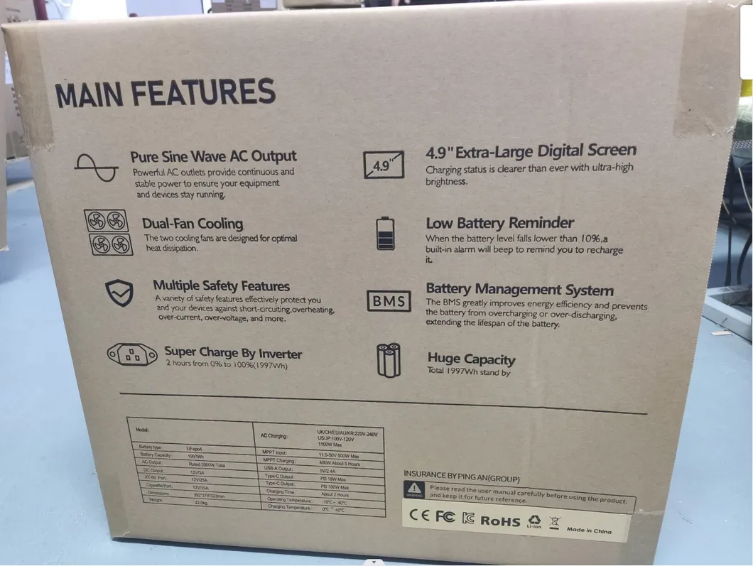 Wholesale Portable Solar LiFePO4 Battery Power Station Packaging