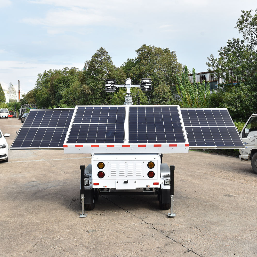 Portable Industrial LED Light Towers &amp; Trailer With Solar Power IP67 Rated 5000K Color Temperature