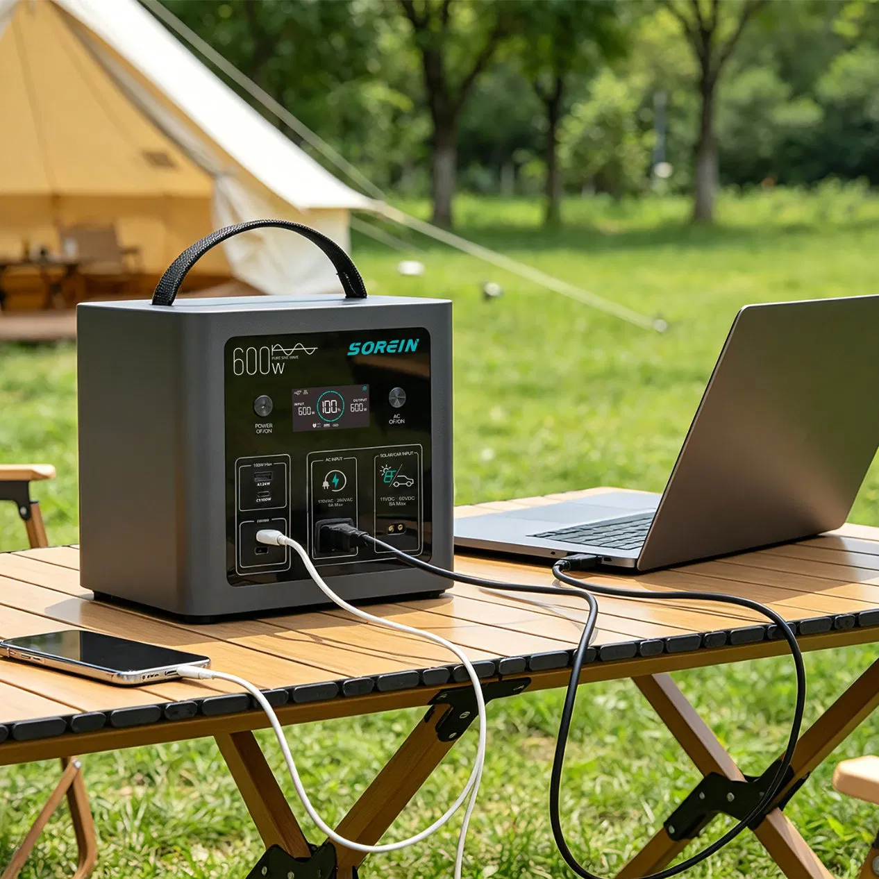 Sorein High Quality 500W 600W Portable Solar Power Station 600 Watts Solar Generator