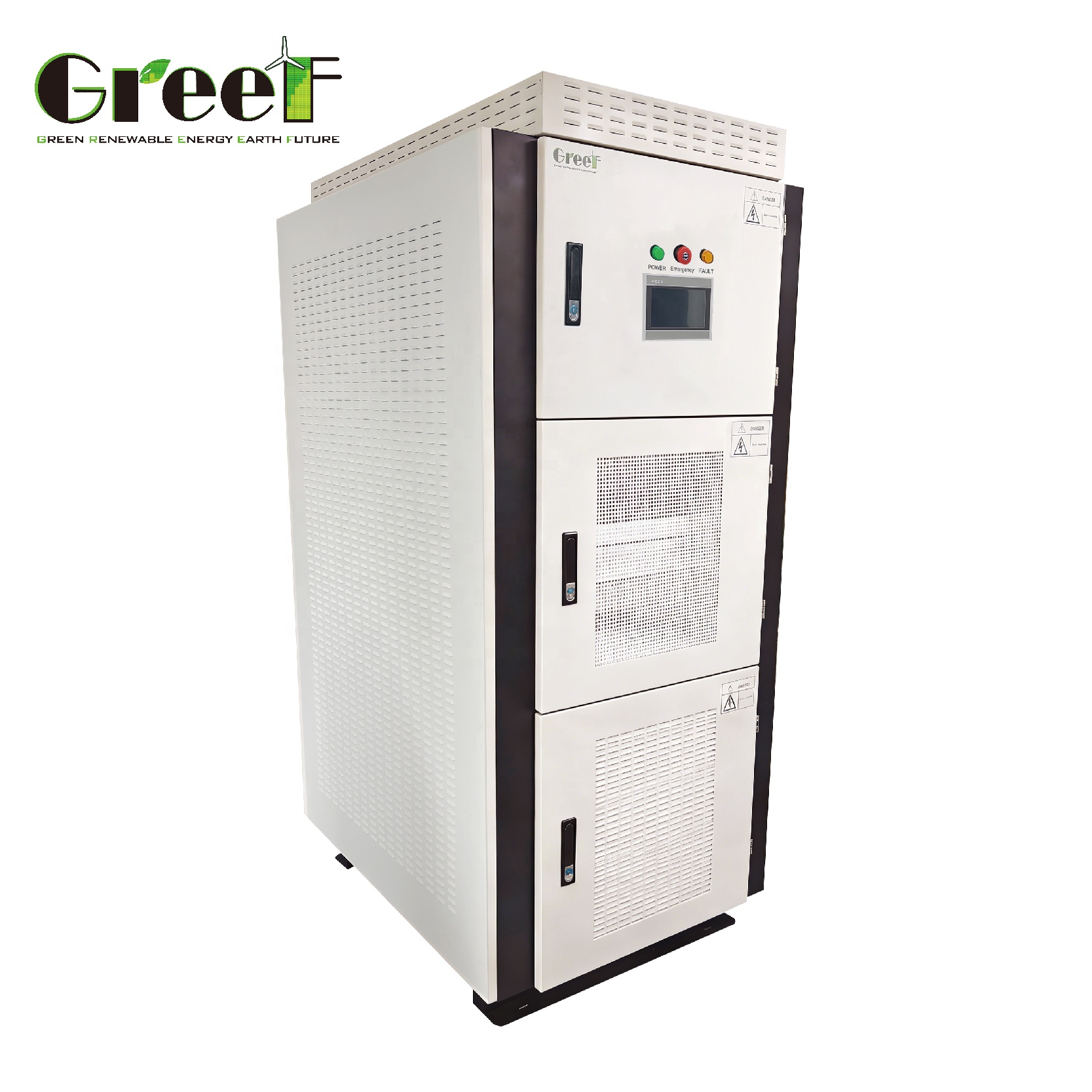 GREEF ENERGY Hybrid Converter with EMS Smart Energy Management System and Dual LCD Touchscreen for Renewable Energy Systems