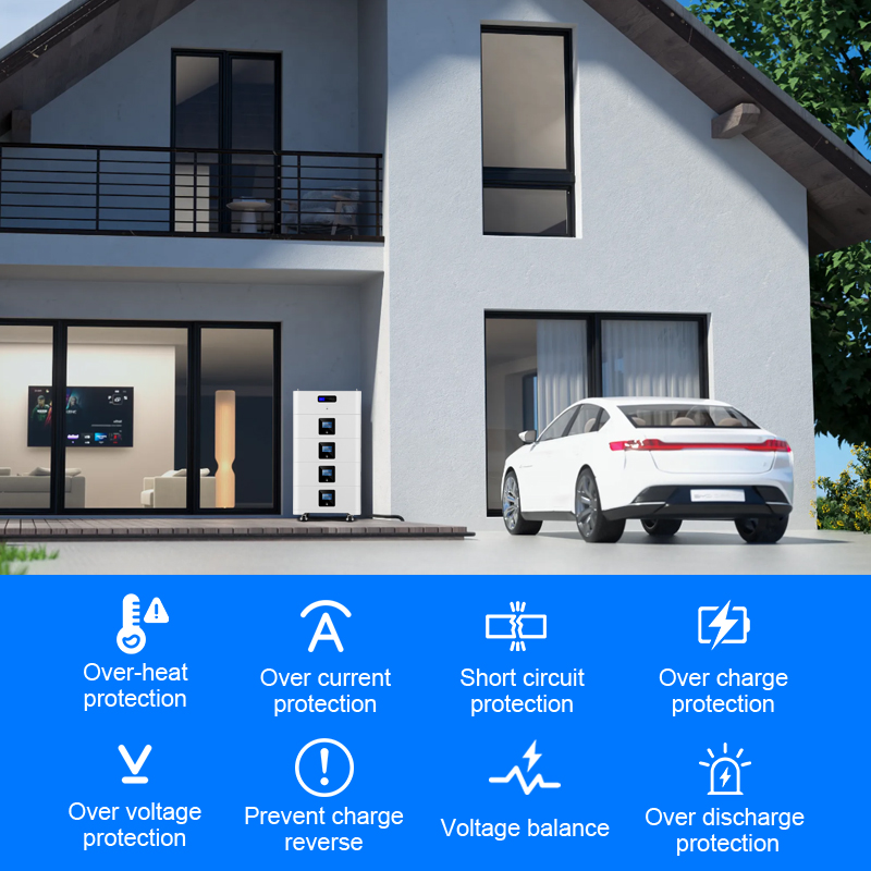 Energy Storage Lithium Battery 20KWH 50KWH 100KWH High Voltage Stacked Batteries Energy Storage System for Home