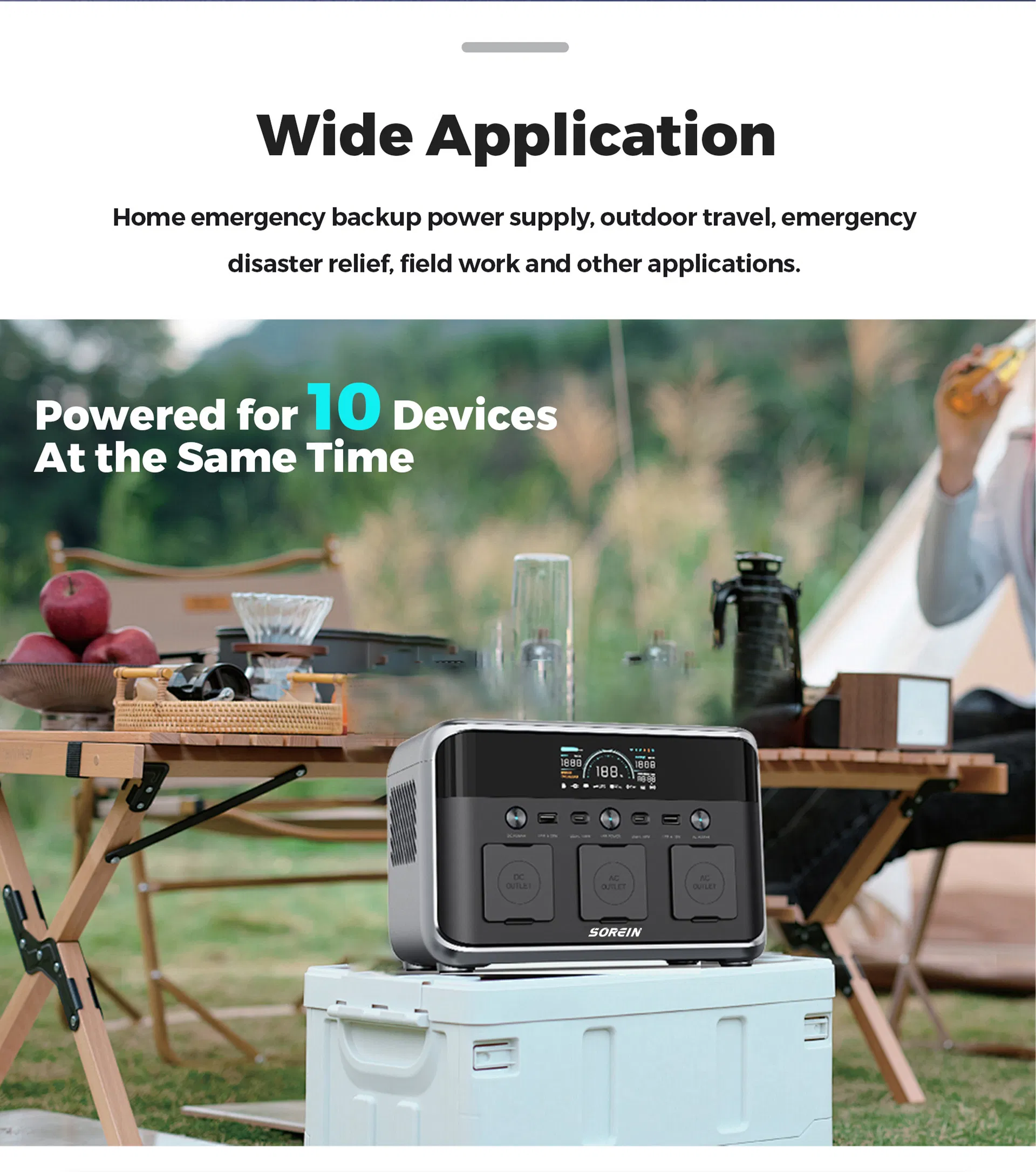 500W 600W UPS Generator Solar LiFePO4 Lithium Battery Portable Power Station