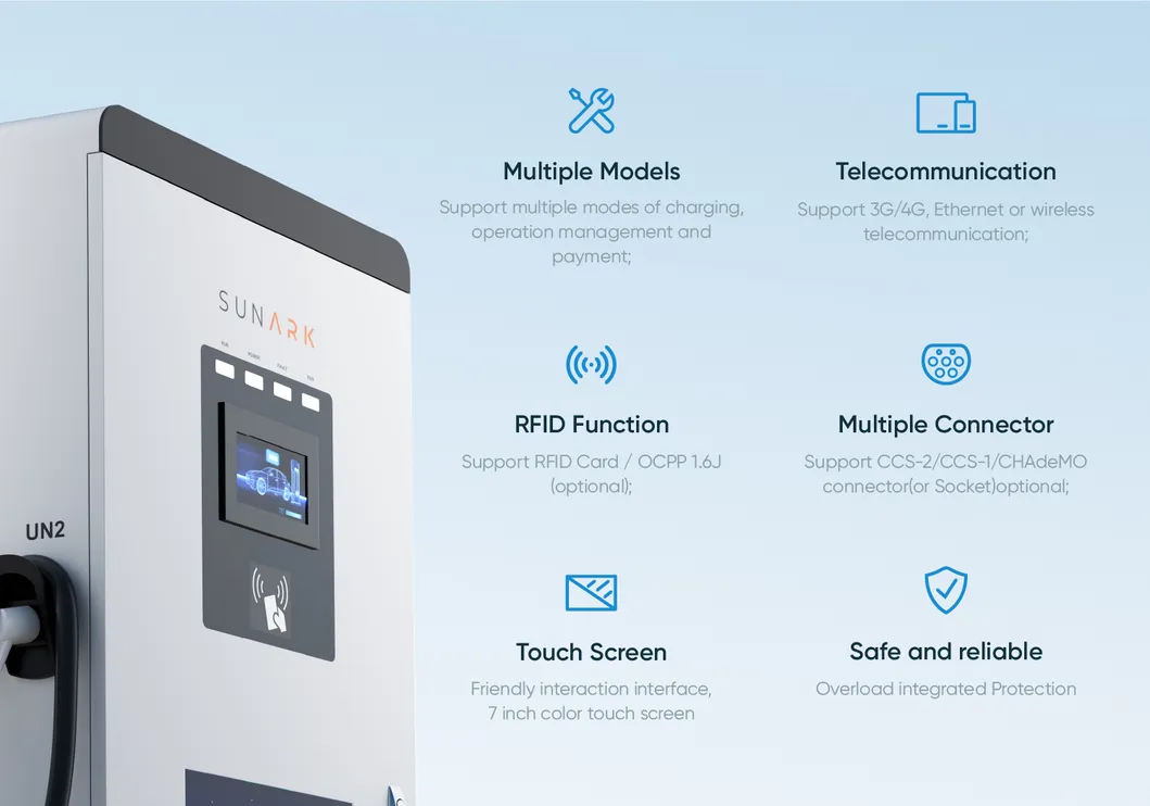Electric Car Vehicle EV Solar Charging Station 50kw 60kw 80kw 40kw DC Fast Floor Mounted Charging Stations