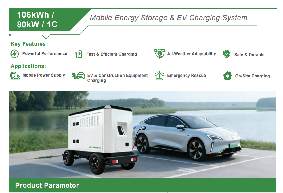 Custom Commercial &amp; Industrial Energy Storage Systems Mobile ESS &amp; EV Charging Station System All-in One ESS with EMS PCS BMS