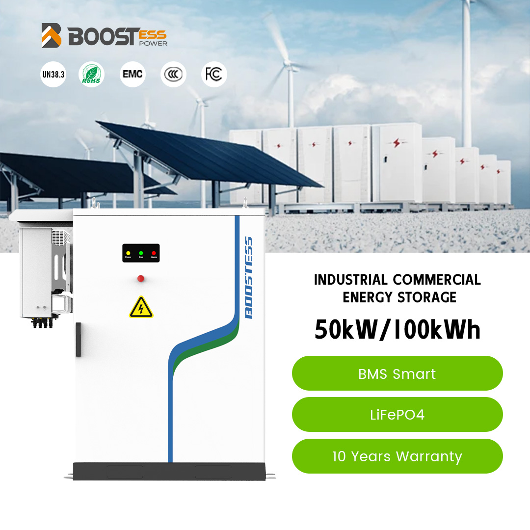 50kw 100kw All In One Ess Industrial &amp; Commercial Energy Storage System Bms Ems 100kwh 50kw Lifepo4 Battery Solar Power System