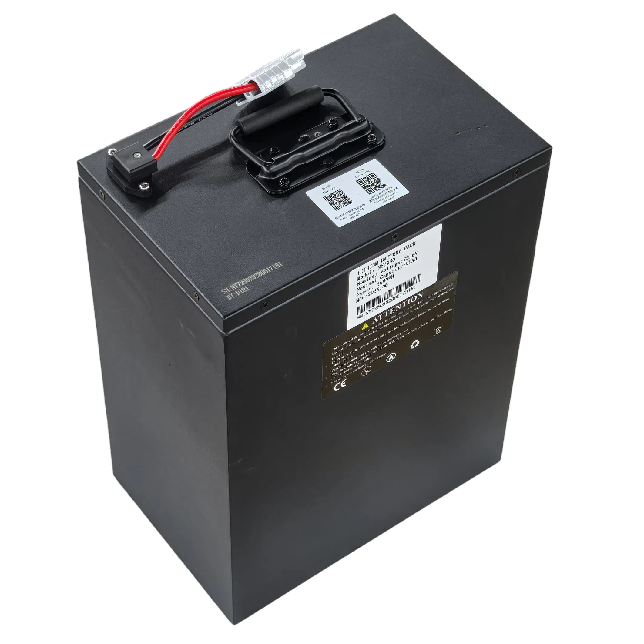 All-Weather 72V 50ah Lithium Iron Phosphate LiFePO4 Battery Pack for Outdoor E-Scooter