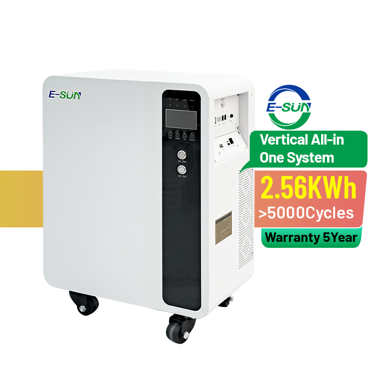 ESUN Residential 2.5KWH 5KWH 8KWH Solar Power Battery Storage Built in Inverter Long Life All in One Solar System 3KW 3.6KW 5KW