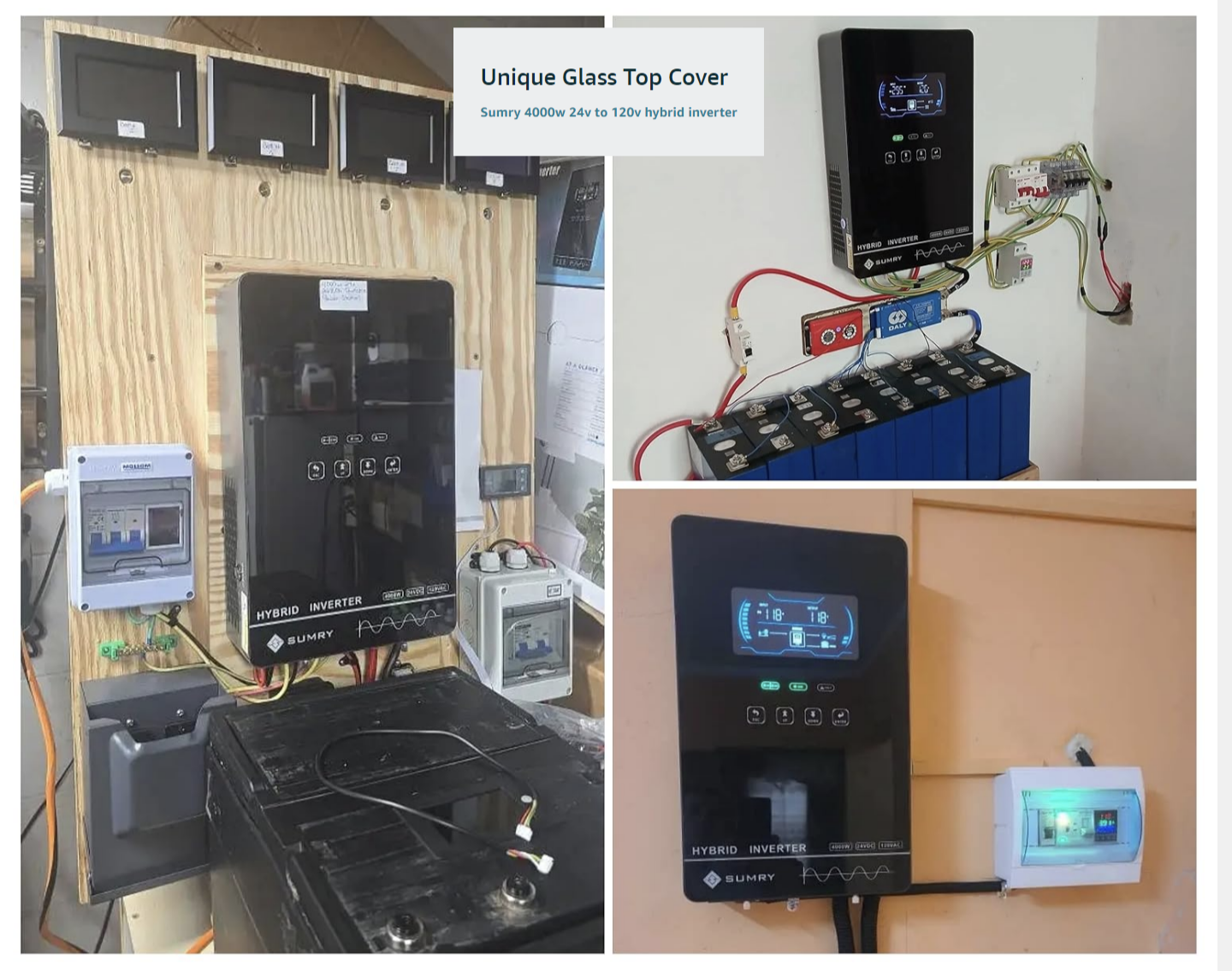 HGX 4KW 110V Hybrid Solar Inverter Single Phase 24V Compatible with Lithium Battery Pure Sine Wave Inverter Specs