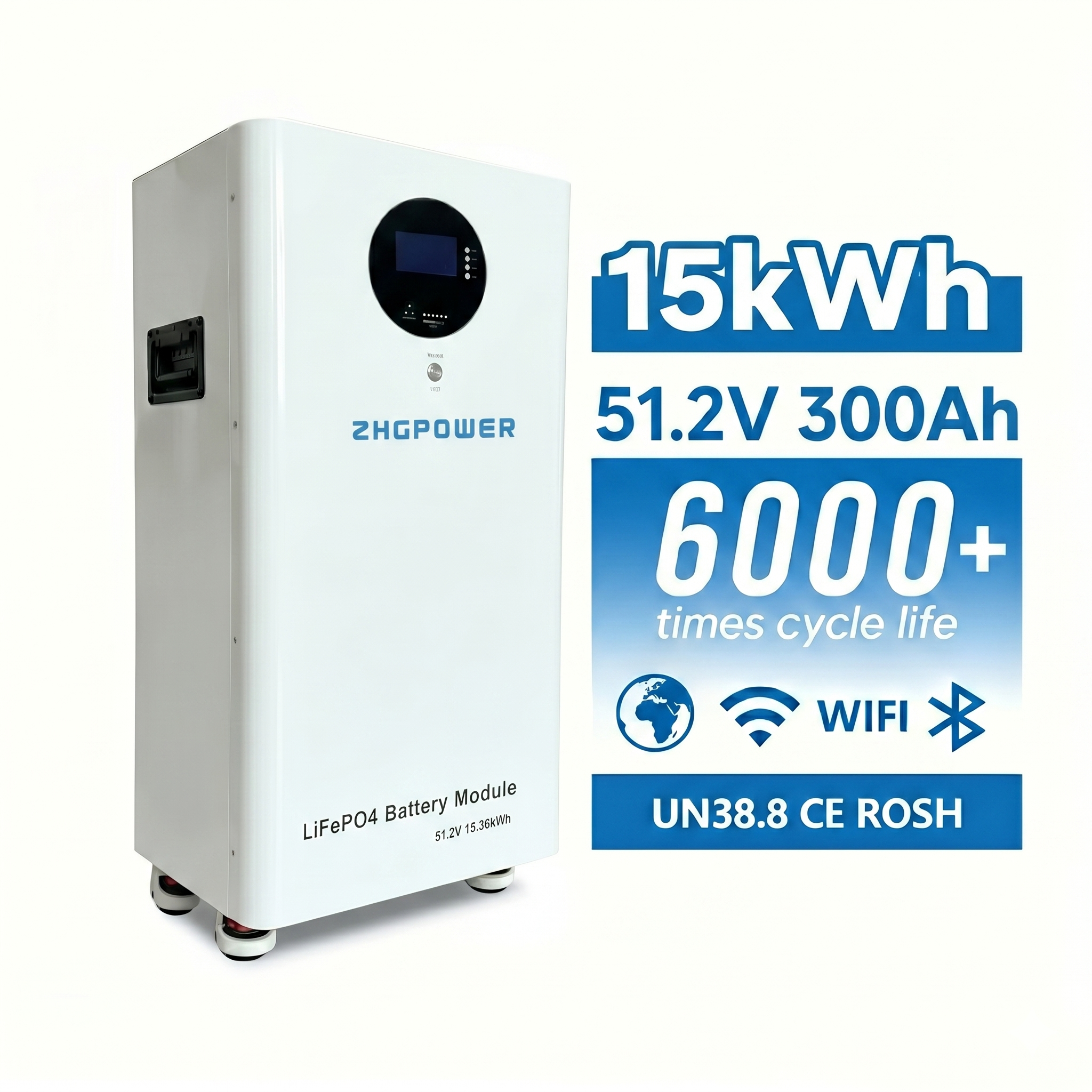 51.2V 280Ah 300Ah 314Ah LiFePO4 Battery 15.36kWh 15kWh 16kWh Mobile Power Station for Residential Solar Energy Storage System
