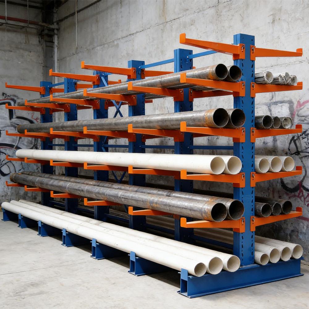 Safety Reliable Heavy Industry Metal Shelves Iron Warehouse Storage Racks Cantilever Rack