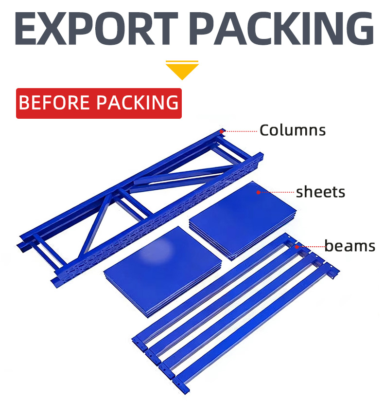 Industrial Cold Rolled Steel Multilayer Boltless Adjustable Electrostatic Powder Coated Anti-Rust Corrosion Pallet Racking