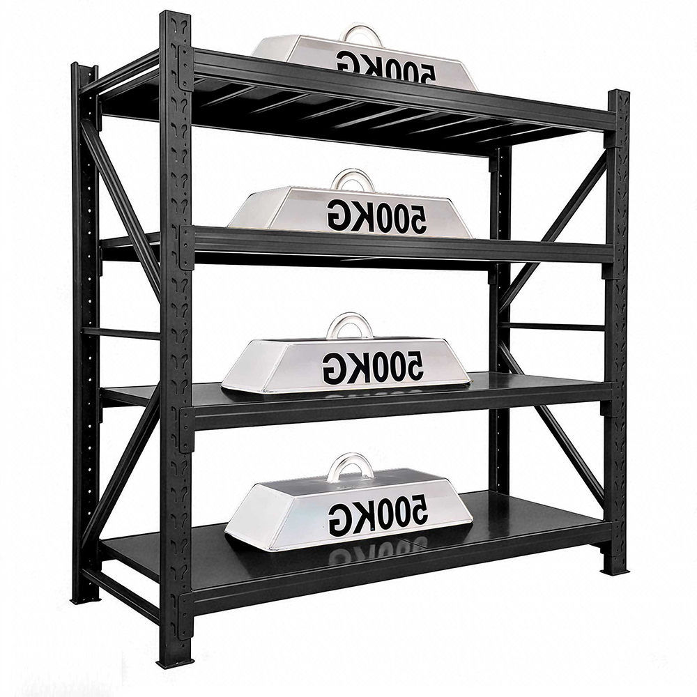 Light/Medium Duty Cold Rolled Steel Boltless Adjustable 4-Layer Powder Coated Customizable Shelves