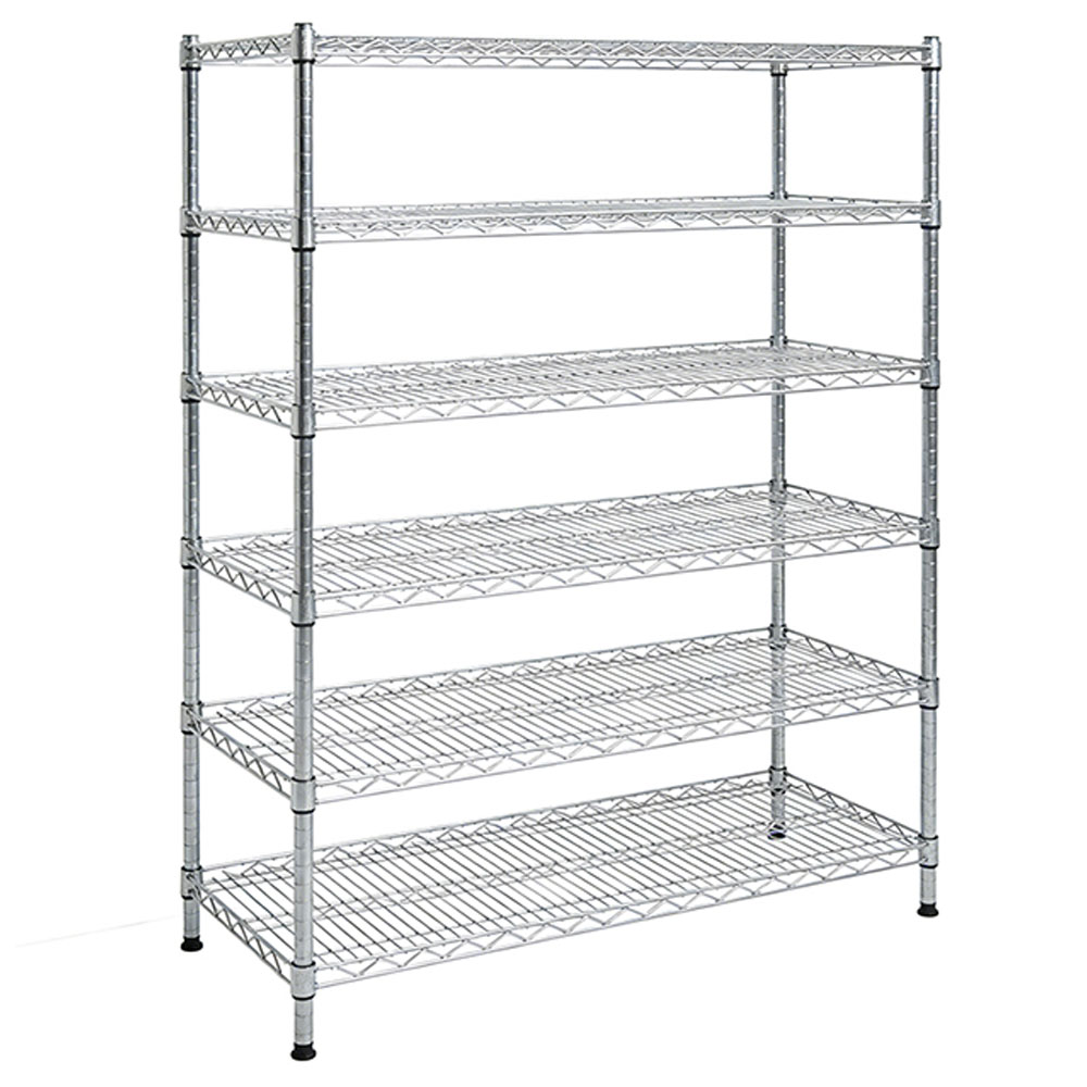 Customized Multi Tier Chrome Wire Shelving Carbon Steel Shelf Adjustable Storage Rack for Warehouse