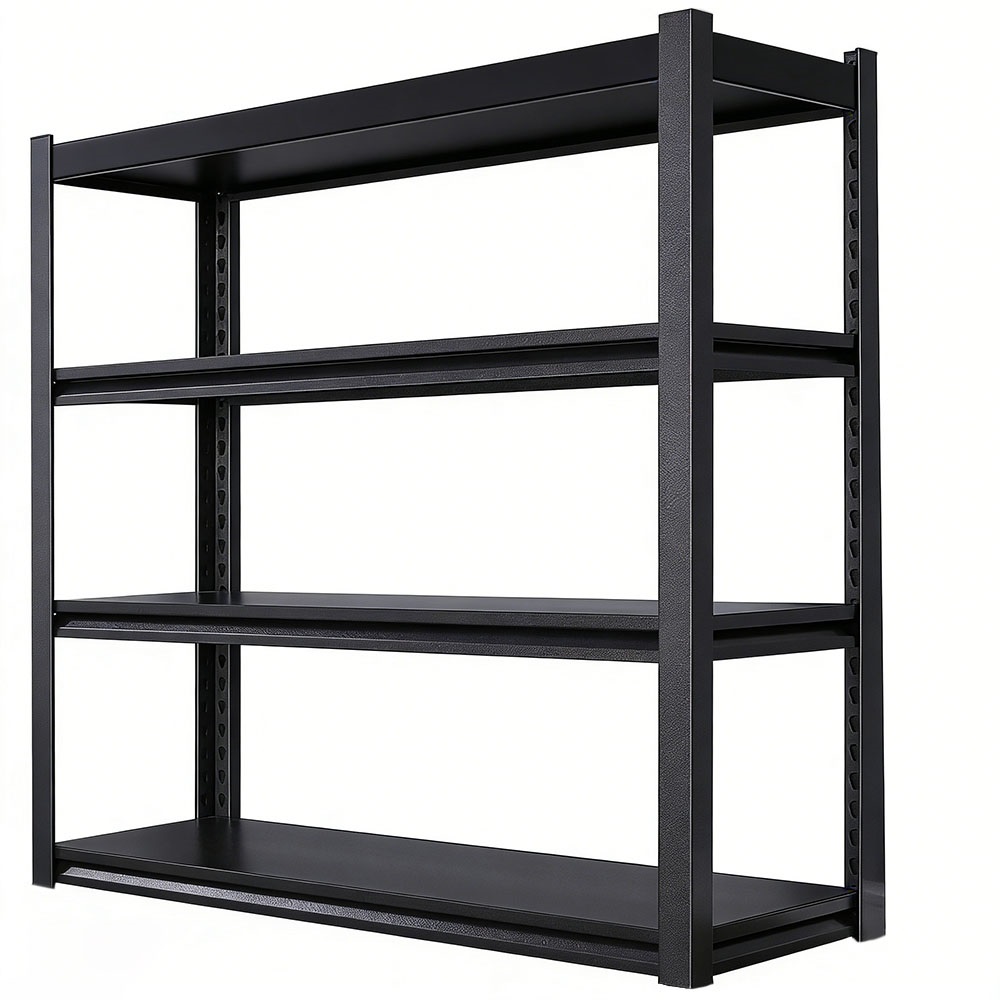 Light Duty 5-Tier Black Powder Coated Metal Shelving Unit Multi-use Storage Rack for Garage