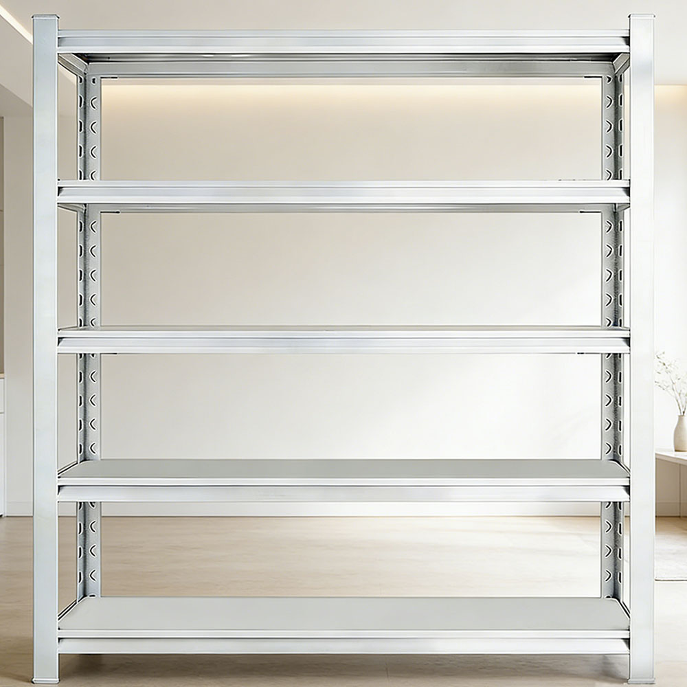 Customized 5-Tier Light Duty Black Metal Storage Rack Adjustable Industrial Shelving for Commercial & Home Use