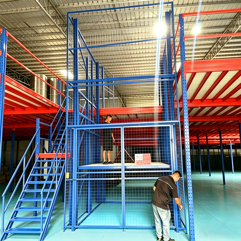Industrial Heavy Duty Freestanding Multi-Level Steel Mezzanine Floor Shelving 500 Kg/sqm Load Capacity Powder Coated Surface