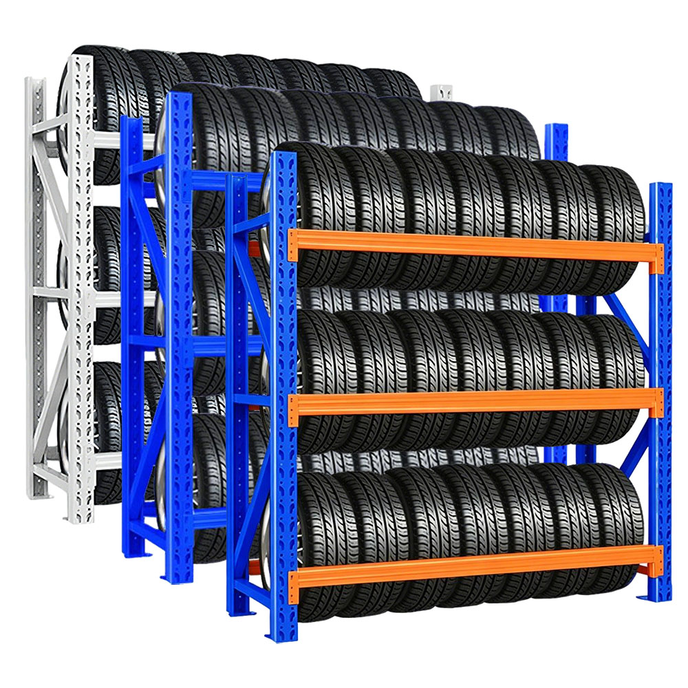 Wholesale Adjustable Layers Medium Duty Cold Rolled Steel Warehouse Tire Storage Rack Plug-In Buckle Type Storage Shelving