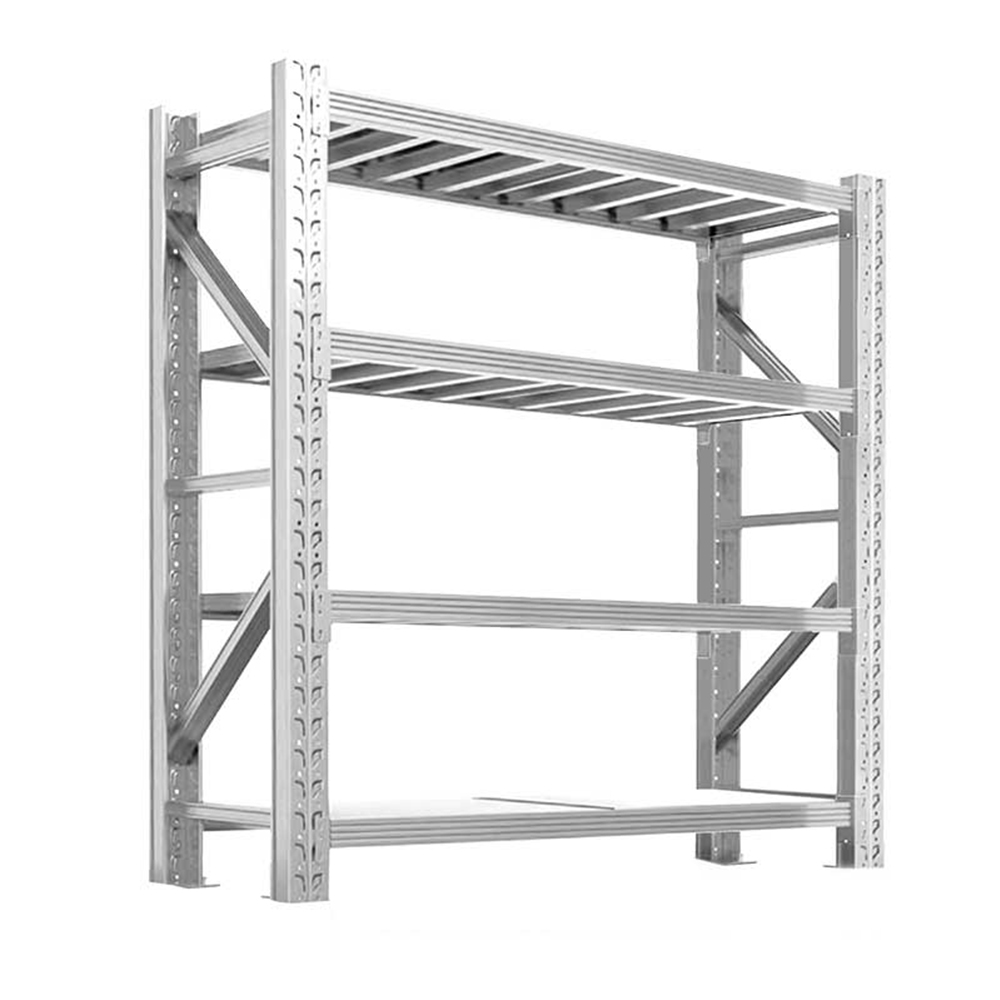 Factory Direct 4-Storey Adjustable Cold Rolled Steel Powder Coated Warehouse Shelving 300~500kg Capacity Stacking Racks