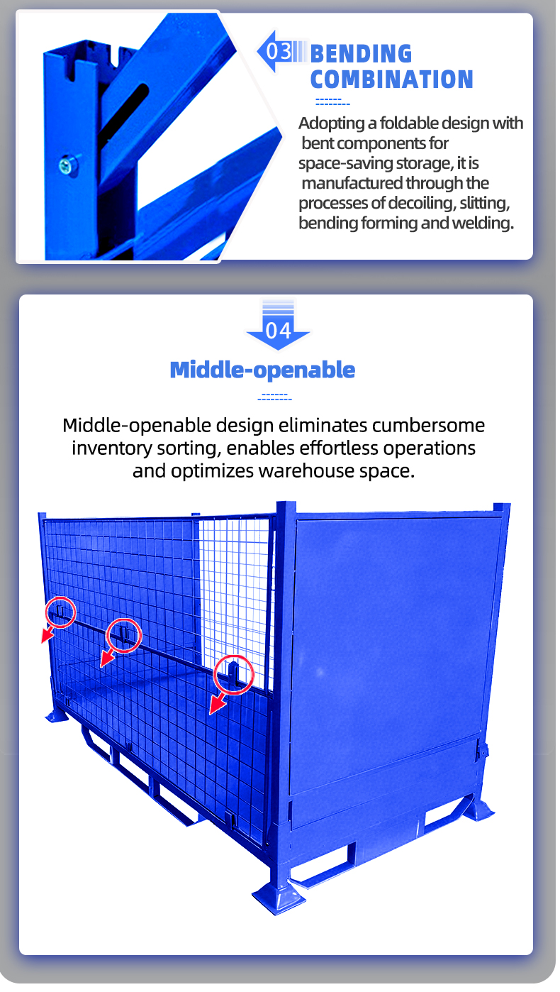 Industrial Folding Storage Cage Warehouse Cage Collapsible Storage Cage