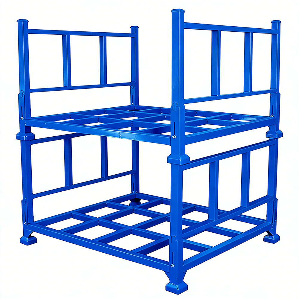 Industrial Foldable Stacking Racks Customizable Heavy Duty Steel Pallet Storage Racking for Warehouse