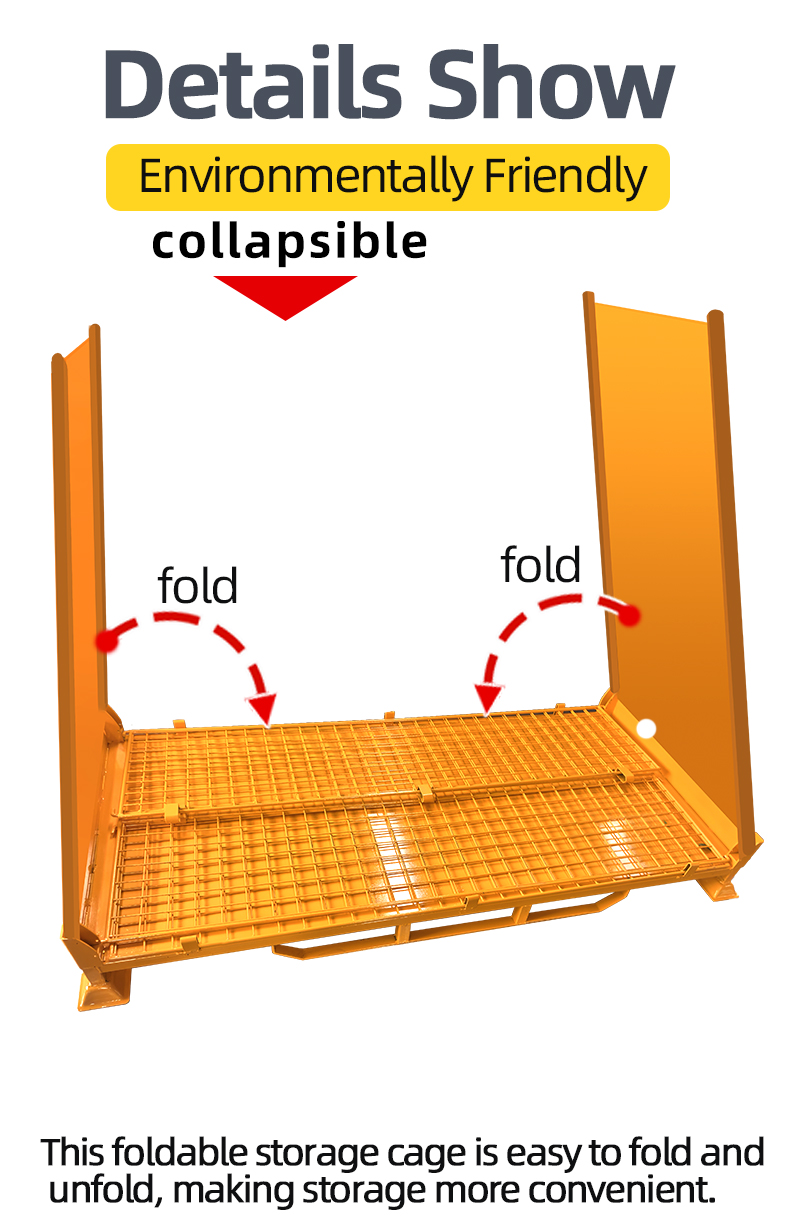 Industrial Folding Storage Cage Warehouse Cage Collapsible Storage Cage