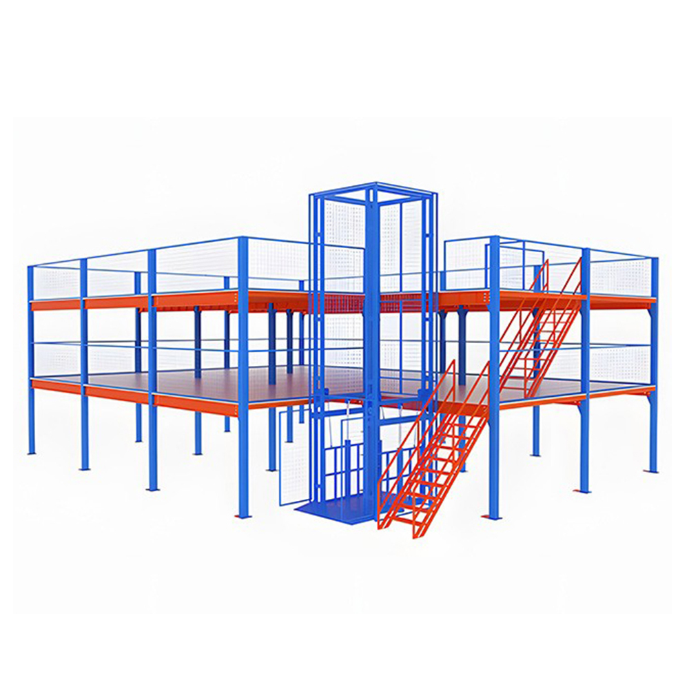 Customized Mezzanine Platform 1000-3000kg Per Sqm With Elevator Mezzanine Office Mezzanine System 2-3 Floors With Stairs