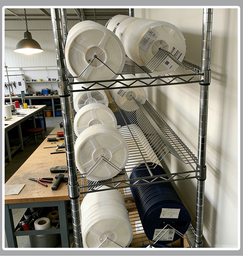 Customized Mobile Wire Shelving Tilted Anti-Roll Warehouse Storage With Wheels for Warehouse