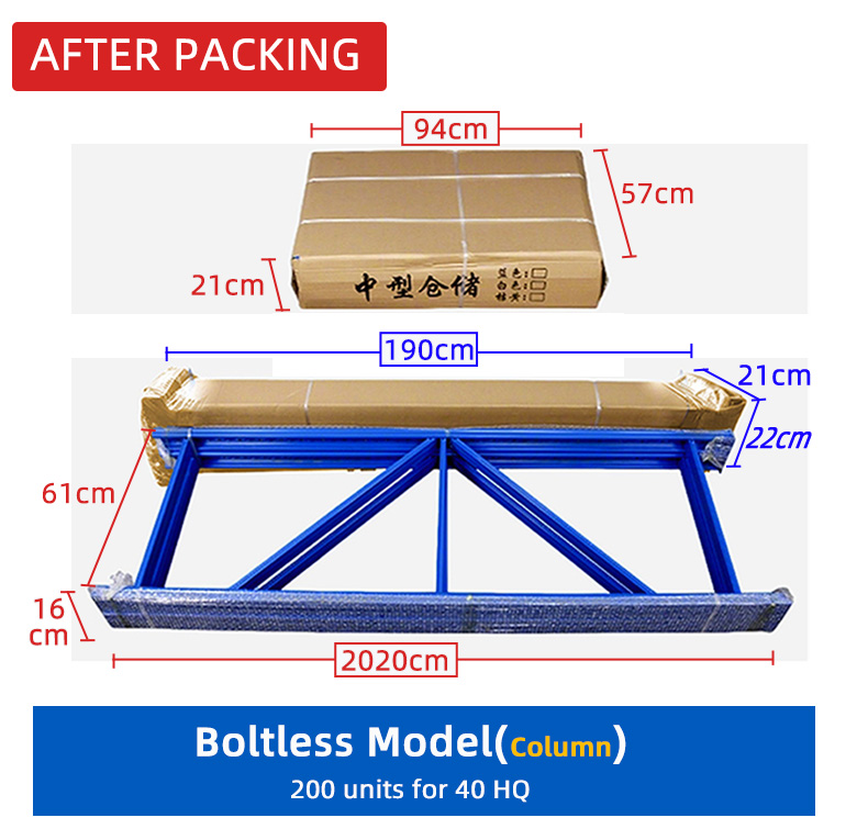 Steel Heavy Duty Adjustable Studded Warehouse Rack with Powder Coating 4th Floor Storage