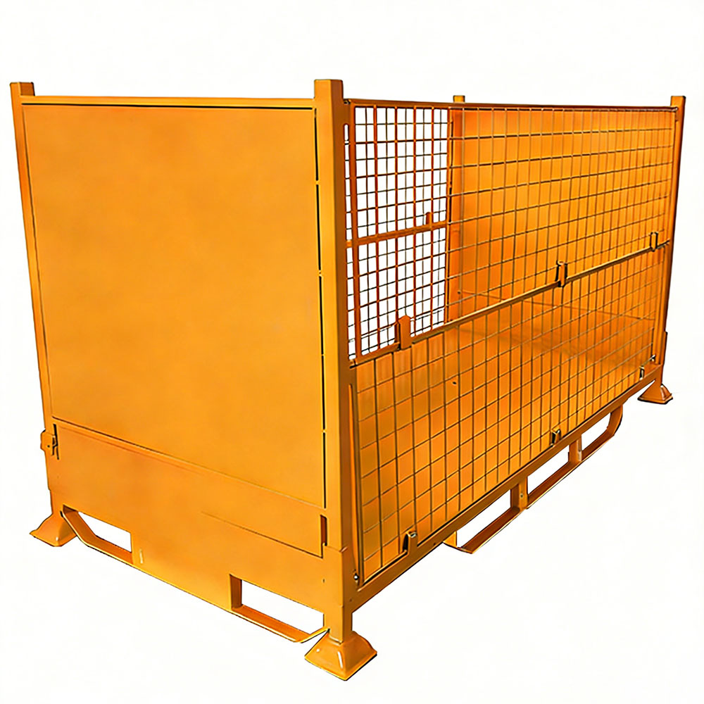 Customized Wholesale Stackable Powder Coated Folding Cages Foldable Storage Warehouse Cage for Industrial