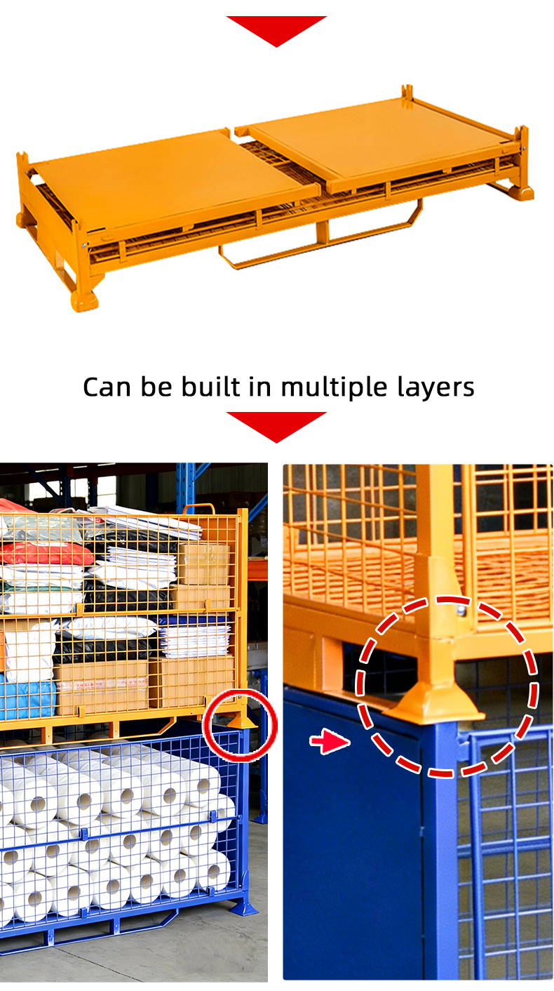 Industrial Folding Storage Cage Warehouse Cage Collapsible Storage Cage