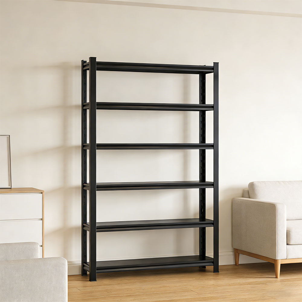 Customized Boltless 5-Tier Cold Rolled Steel Storage Shelf Easy Assembly Adjustable Keyhole Rack for Home Shelving