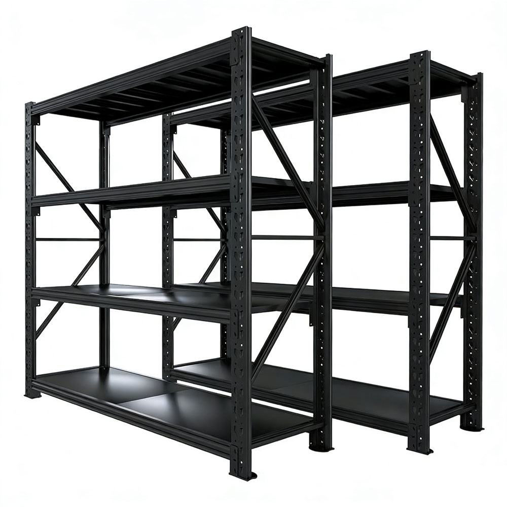 Light Duty Corrosion Protection 4-Layer Steel Boltless Adjustable Anti-Rust Warehouse Storage Shelves Unit