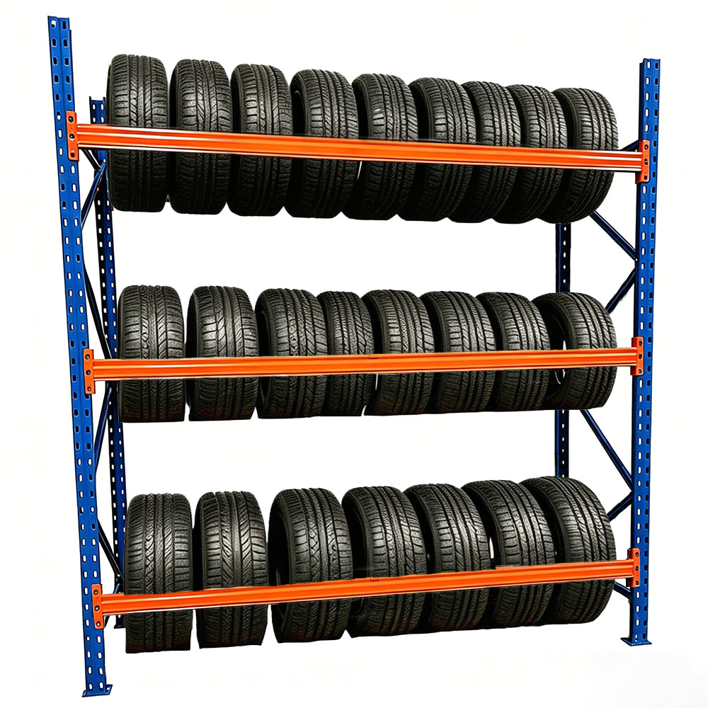 Wholesale Adjustable Layers Medium Duty Cold Rolled Steel Warehouse Tire Storage Rack Plug-In Buckle Type Storage Shelving