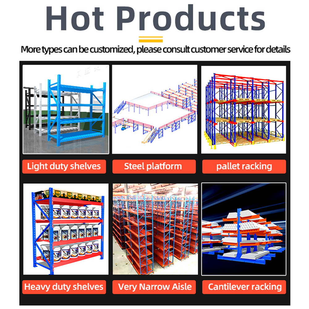 Steel Heavy Duty Adjustable Studded Warehouse Rack with Powder Coating 4th Floor Storage